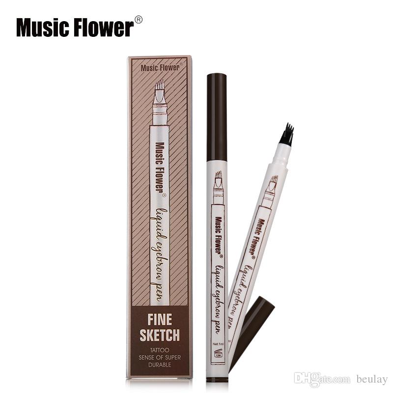 800x800 Music Flower Fine Sketch Liquid Eyebrow Pen Waterproof 4 Heads - Liquid Sketch
