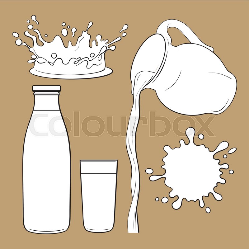 800x800 Splashing And Pouring Liquid, Jug, Glass, Sketch Vector - Liquid Sketch