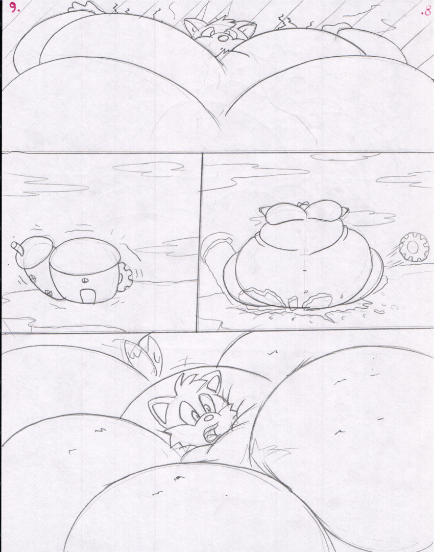 850x1080 Liquid Sonic Inflates Tails Sketch - Liquid Sketch