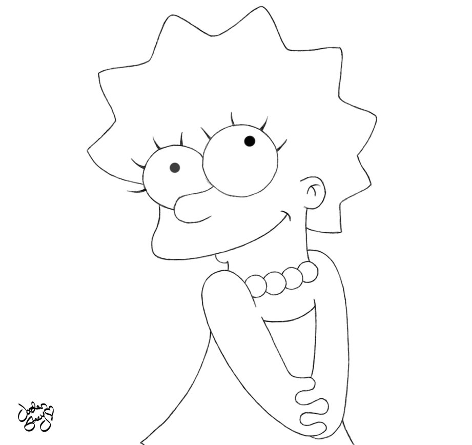 921x868 Lisa Simpson - Lisa Simpson Sketch