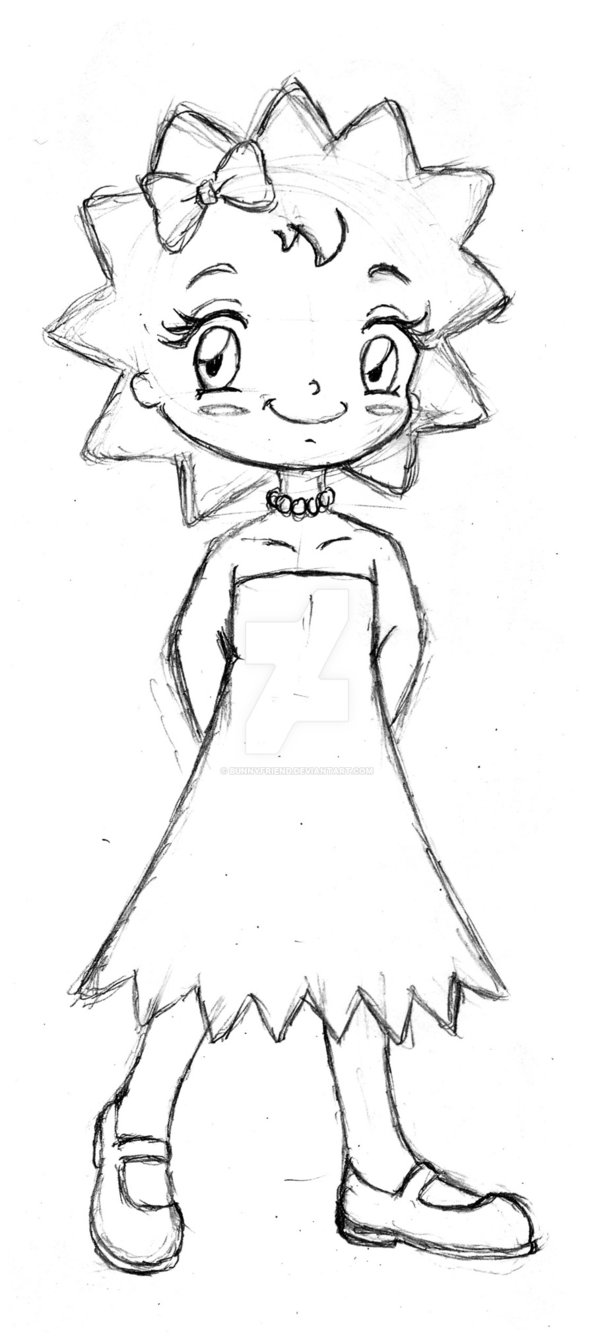 594x1344 Lisa Simpson - Lisa Simpson Sketch