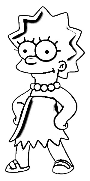 300x600 Lisa Simpson Cartoon Sketch - Lisa Simpson Sketch