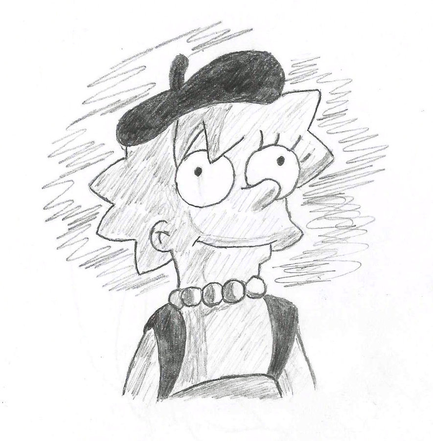 885x902 Lisa Simpson By Tulvit - Lisa Simpson Sketch