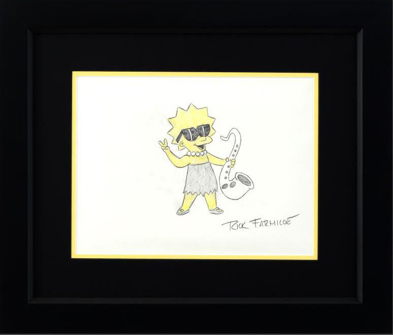 774x659 Rick Farmiloe Color Pencil Sketch Lisa Simpson Artist Hand Signed - Lisa Simpson Sketch