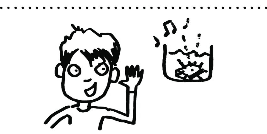 850x426 Sketch Of Someone, Who Is Listening To Laser Music Download - Listening Sketch