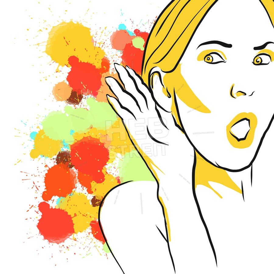 900x900 Colorful Gossip Listening Sketch Hebstreit - Listening Sketch