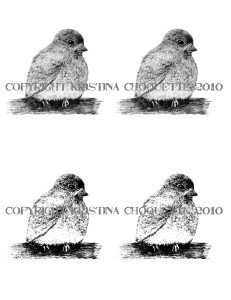 231x300 Little Bird Sketch A2 Digital Stamp - Little Bird Sketch