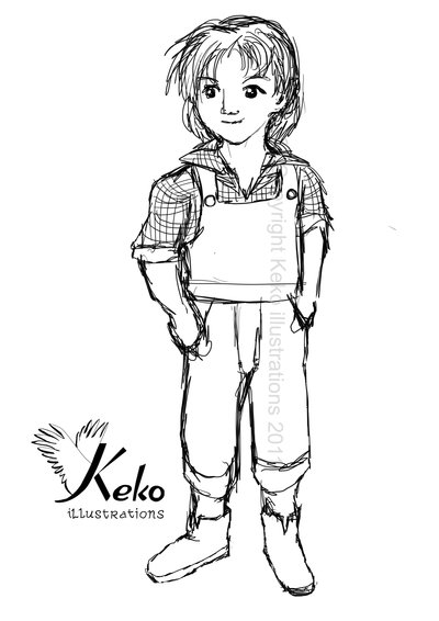 400x566 The Boy Sketch By Keko Illustrations - Little Boy Sketch