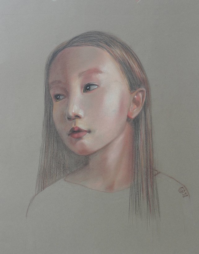 642x819 Girl Portrait Art Girls Face Gift For Girl Baby Girl Gift Etsy - Little Girl Face Sketch