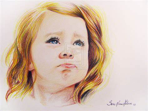 Little Girl Face Sketch At Paintingvalley Com Explore Collection