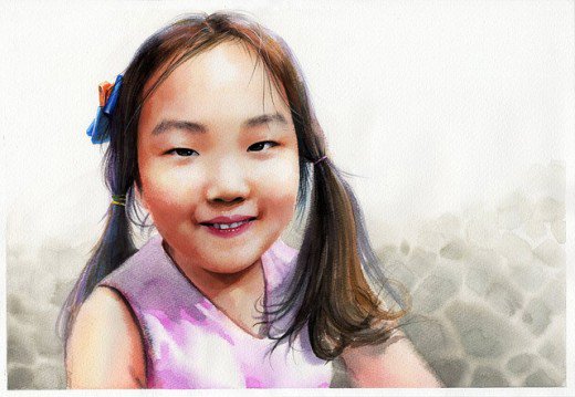 520x359 Sketching, Drawing, And Painting Portraits With Acrylic Paints - Little Girl Face Sketch