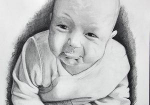 300x210 Baby Girl Face Sketch Pencil Sketchrfarrukee - Little Girl Face Sketch