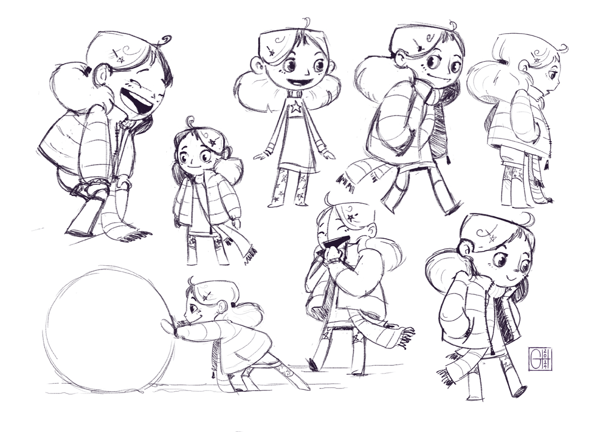 1191x842 Little Girl Clean Up Sketches Gracie Doodles Illustration - Little Girl Sketch