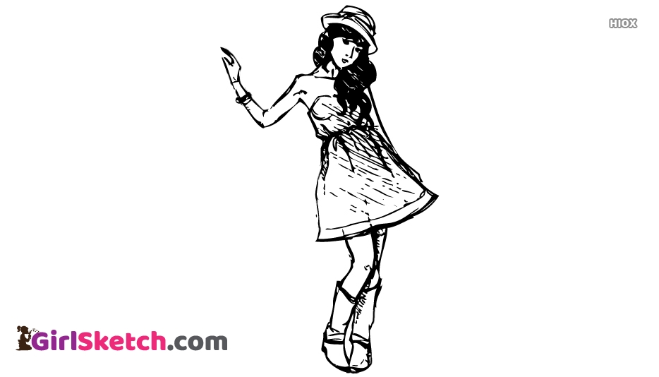 934x534 Little Girl Fashion Sketch @ - Little Girl Sketch