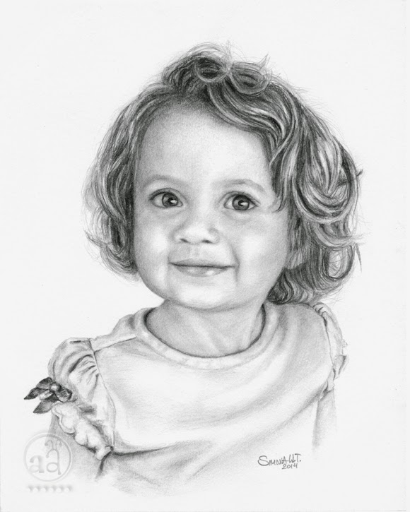 580x725 Little Girl Sketch Drawing Skill - Little Girl Sketch