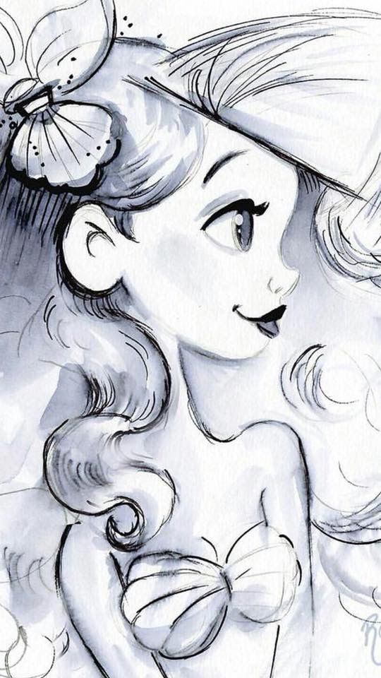 540x960 The Little Mermaid Sketch Drawing Disney - Little Mermaid Sketch