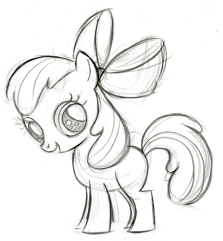 718x776 Image - Little Pony Sketch
