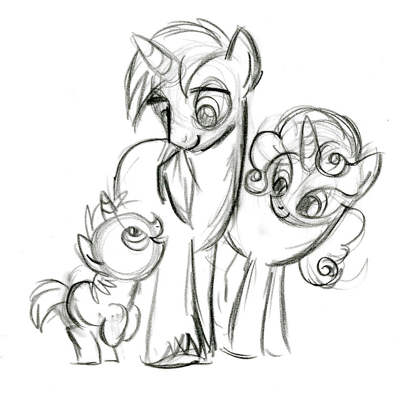 809x818 Image - Little Pony Sketch
