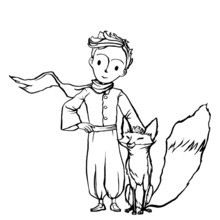 220x220 The Little Prince Coloring Pages - Little Prince Sketch