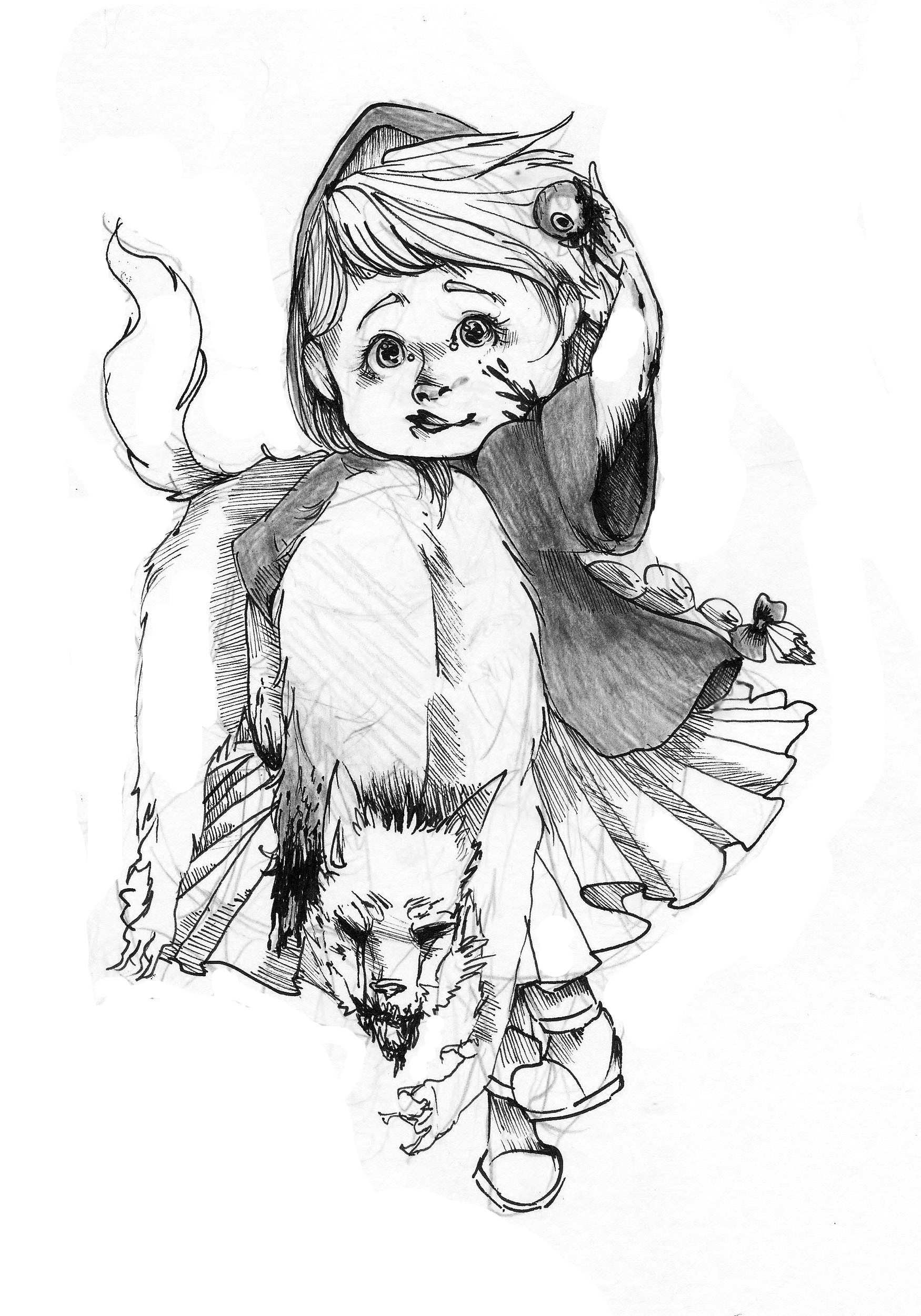 1750x2501 Lim Kyra - Little Red Riding Hood Sketch