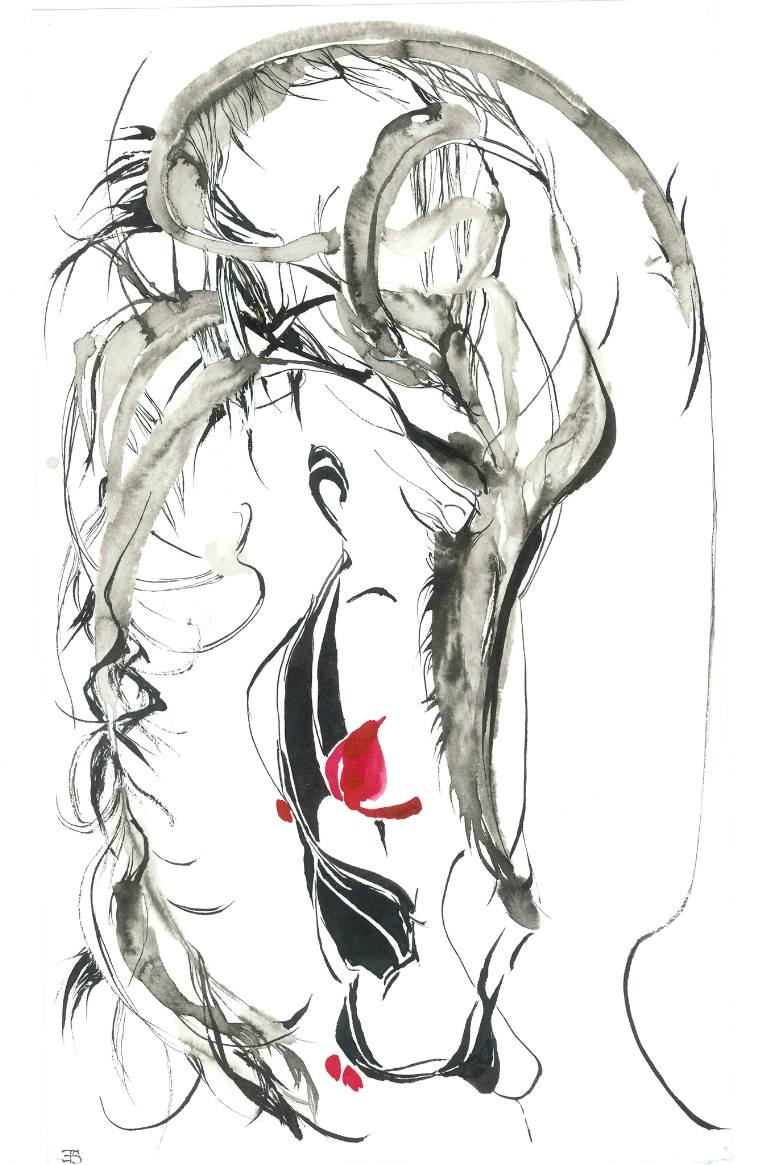 770x1165 Little Red Riding Hood Drawing By Erik Seiler Saatchi Art - Little Red Riding Hood Sketch