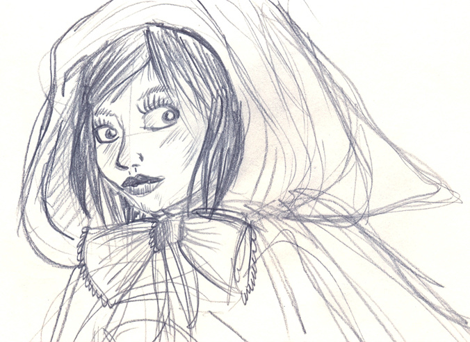 676x493 Little Red Riding Hood Sketch A Sketch Of The Little Red - Little Red Riding Hood Sketch