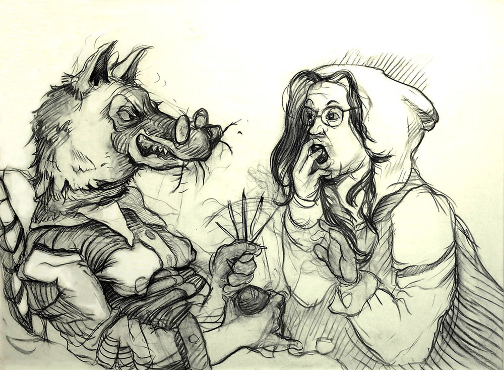 1000x733 Red Riding Hood Drawings Marcia Neblett - Little Red Riding Hood Sketch