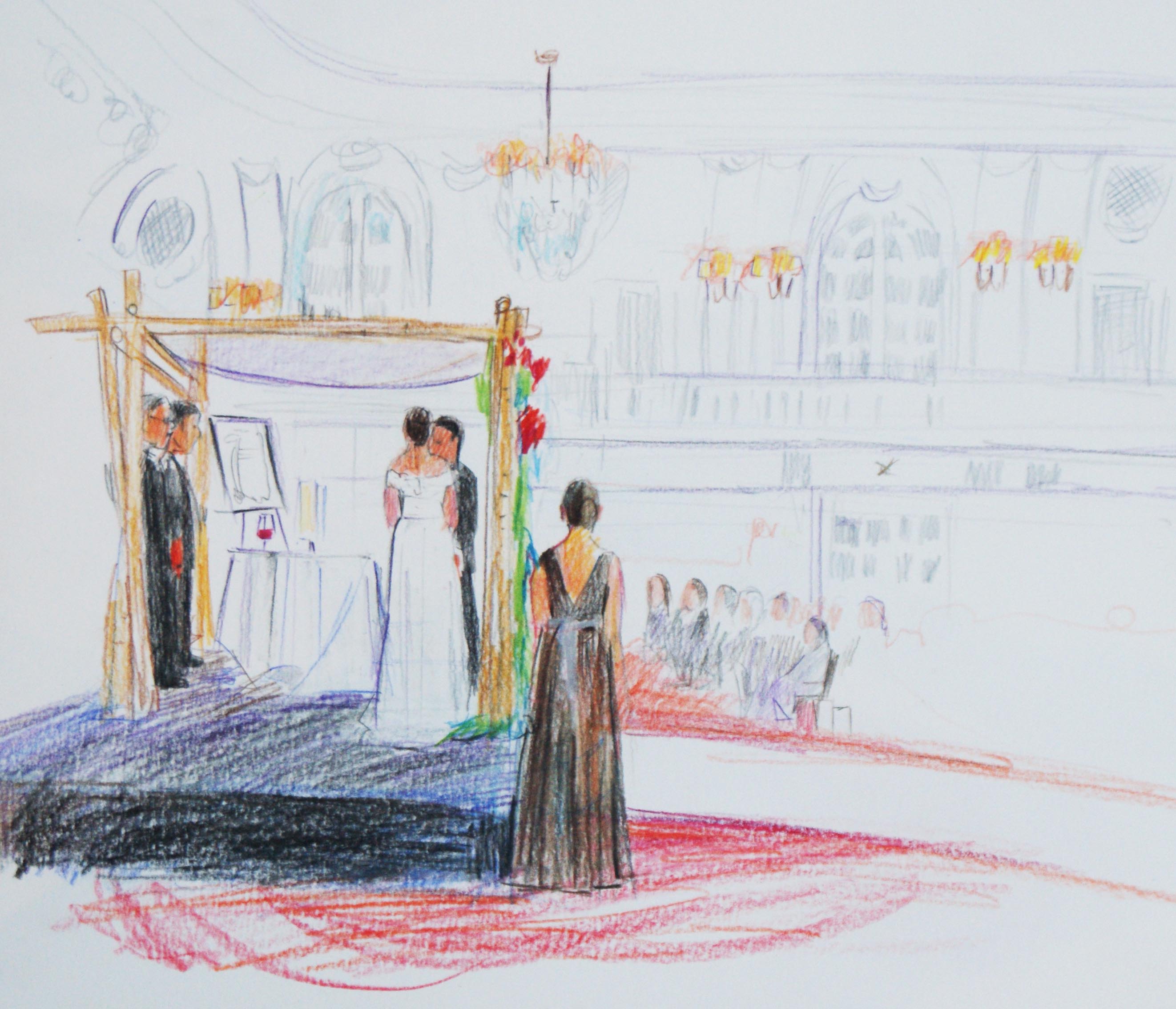 2644x2268 Live Sketch Wedding Ceremony Kathy Whyte - Live Sketch