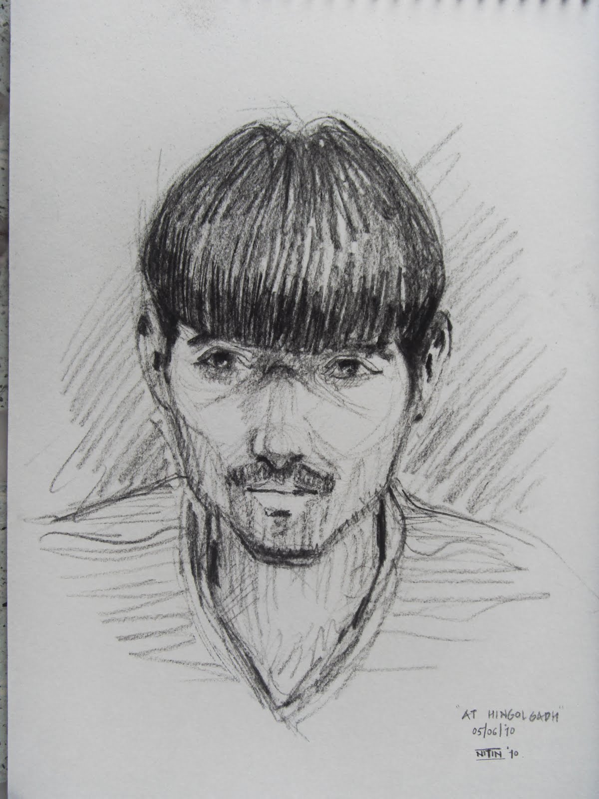 1200x1600 Dismeks Nitin Parmar Live Sketch In Charcoal Pencil - Live Sketch