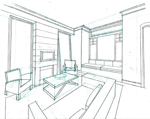 500x399 Living Room Sketch - Living Room Sketch