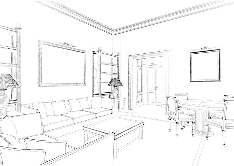 800x566 Eidomatica - Living Room Sketch