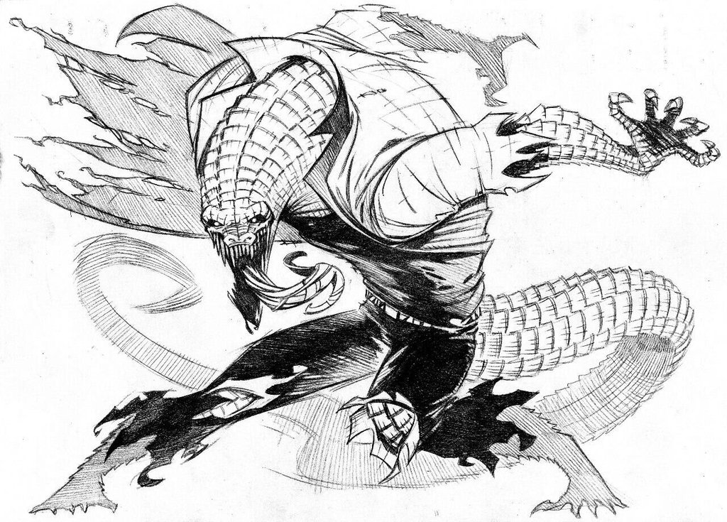 1024x735 Lizard Sketch By Nathan123qwe - Lizard Sketch