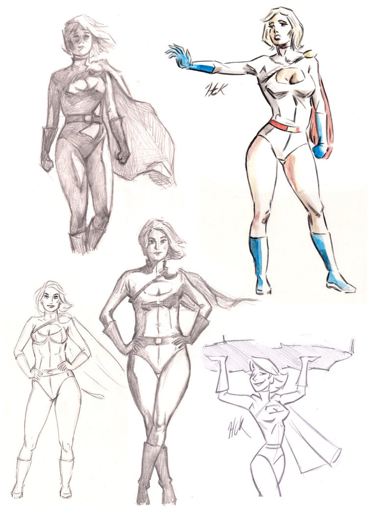 751x1063 Sketch Dump Powergirl By Artist2point5 - Lm Sketchdump