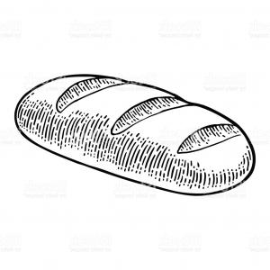 300x300 Bread French Baguette Loaf Vector Sohadacouri - Loaf Of Bread Sketch