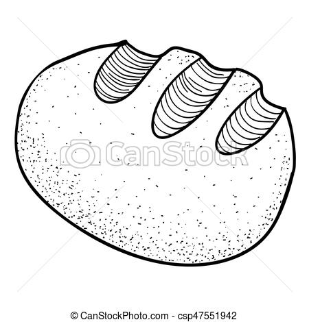 450x470 Drawn Bread Sketch - Loaf Of Bread Sketch