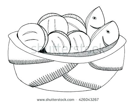 450x342 Loaf Of Bread Coloring - Loaf Of Bread Sketch