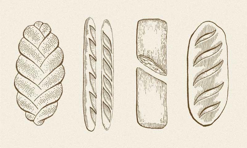 800x480 Loaf Of Bread Sketch - Loaf Of Bread Sketch