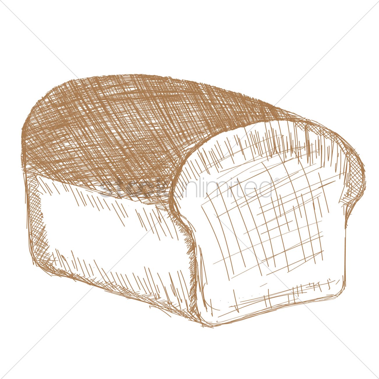 1300x1300 Loaf Of Bread Vector Image - Loaf Of Bread Sketch