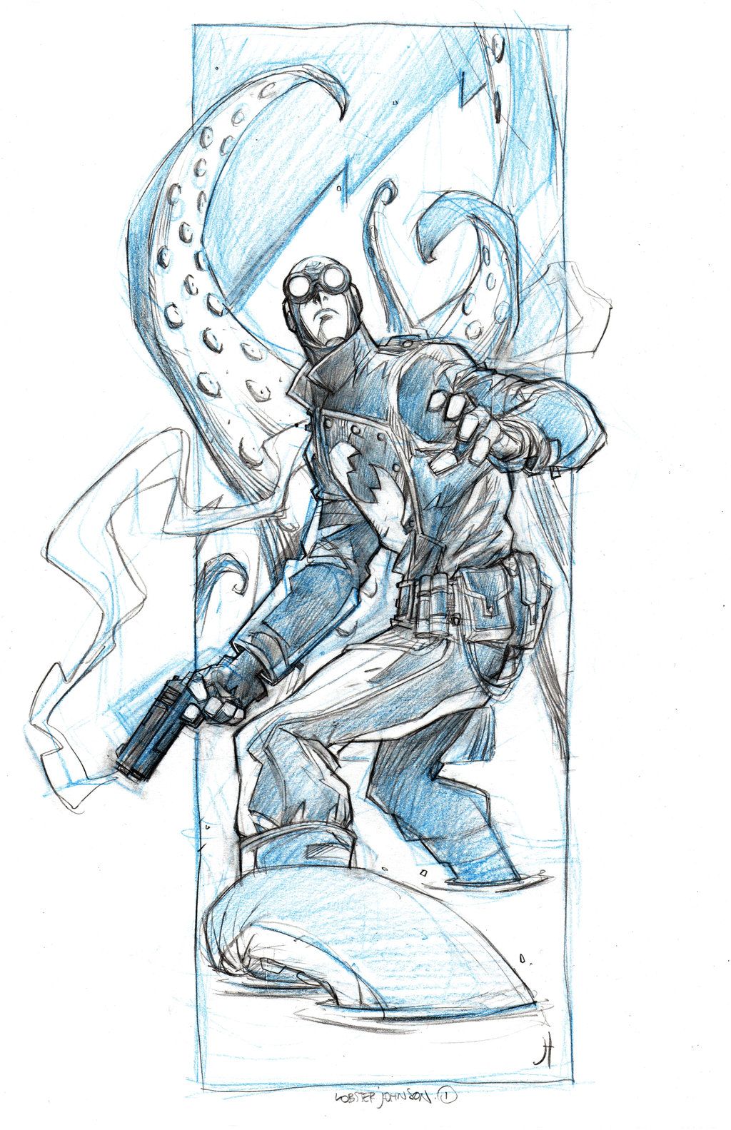 1024x1583 Lobster Sketch Done ) By Johntimms Style - Lobster Sketch