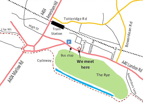600x434 High Wycombe Quakers Find Us (Sketch Map) - Location Sketch