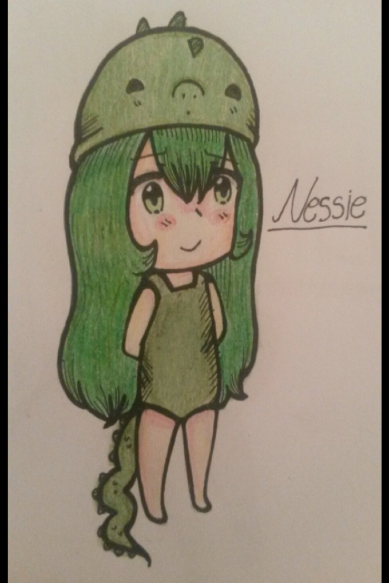 1360x2040 The Loch Ness Monster. - Loch Ness Monster Sketch