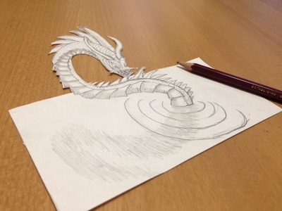 400x300 Draw, How To Draw 3d Images, How To Draw 3d Images, How To Draw 3d - Loch Ness Monster Sketch