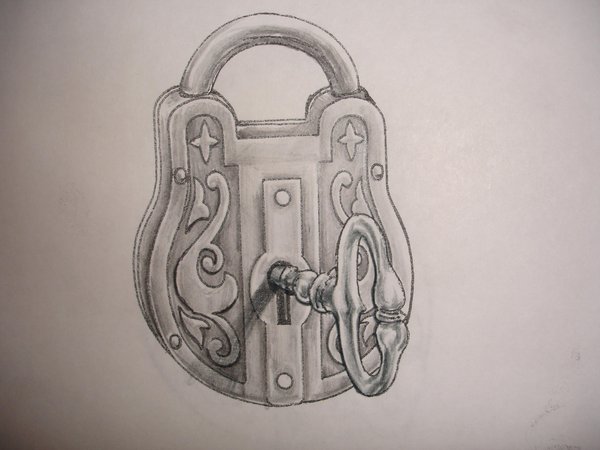 600x450 Lock N Key By Chicanochop - Lock And Key Sketch