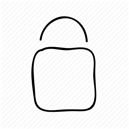 512x512 Drawn, Handdrawn, Lock, Padlock, Security, Sketch, Sketchy Icon - Lock Sketch