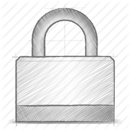 256x256 Engineering, Hand Drawn, Lock, Sketch Icon - Lock Sketch