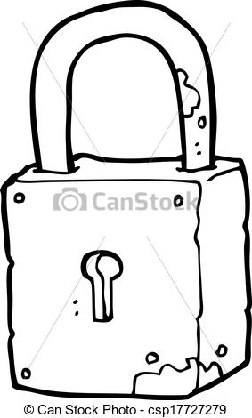 283x470 Lock Clipart Sketch - Lock Sketch