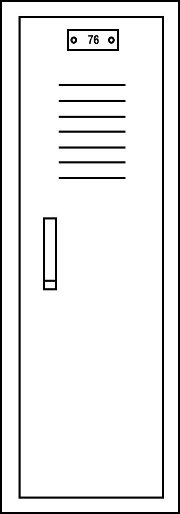 350x1000 Art Lesson Locker Interior Design - Locker Sketch