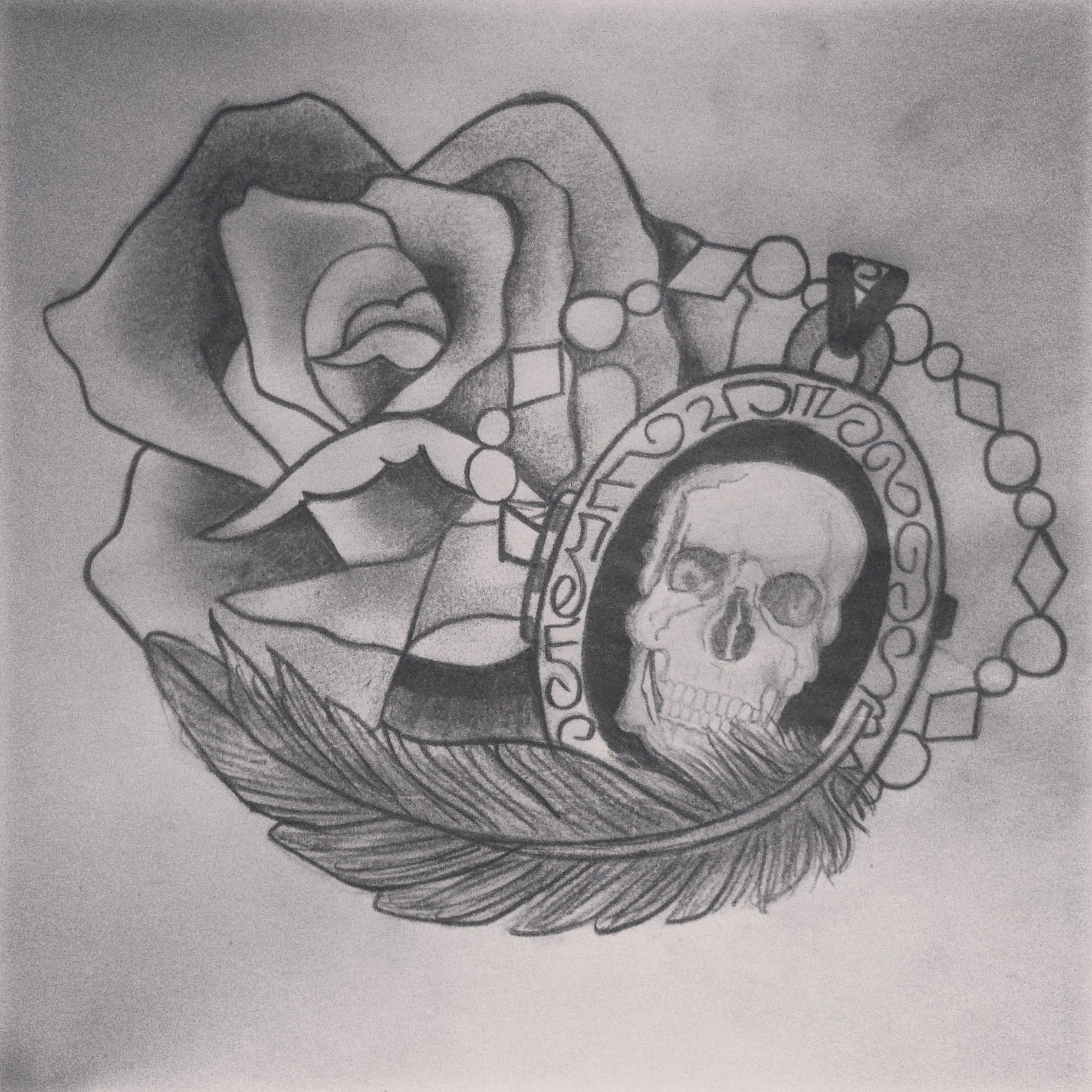 1852x1852 Pencil Shading Sketches Flowers Rose - Locket Sketch