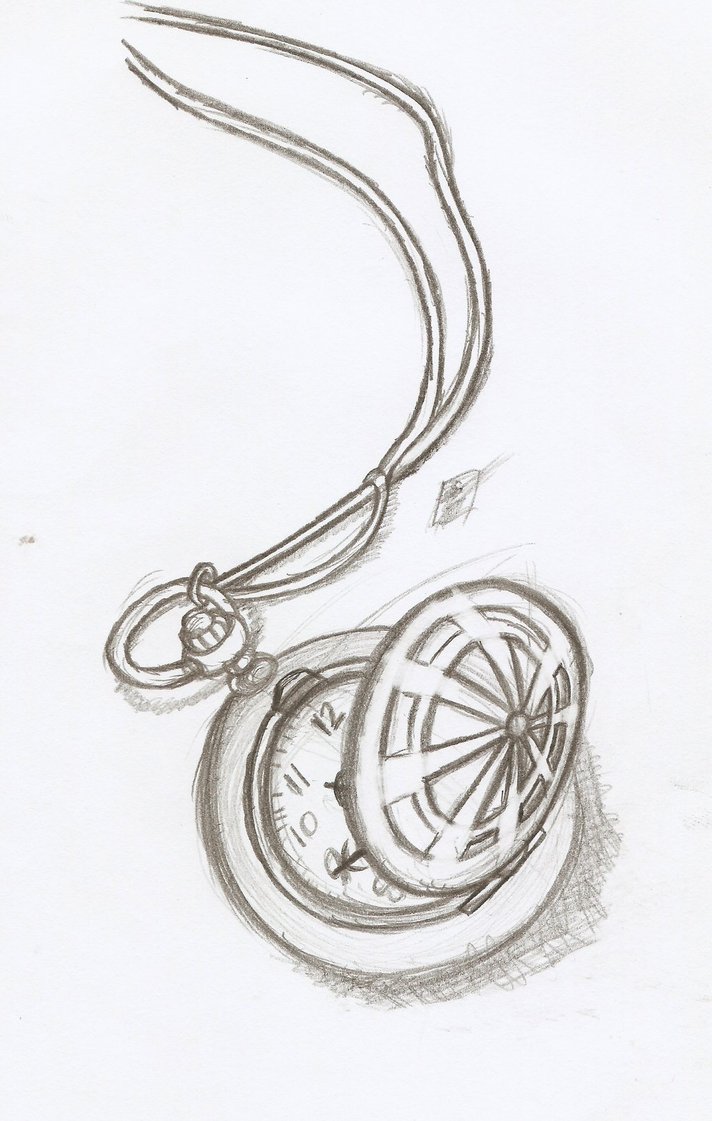 712x1121 Pocket Watch Sketch By Skorpioprince - Locket Sketch