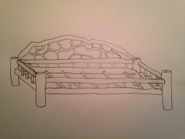 640x480 Locust And Rhododendron Daybeds - Locust Sketch